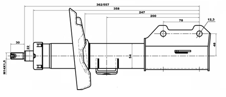 10660580FL - SHOCK ABSORBER FRONT LEFT