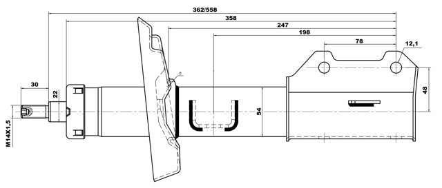 10660617FL - SHOCK ABSORBER FRONT LEFT