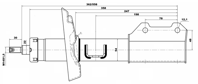 10660618FR - SHOCK ABSORBER FRONT RIGHT