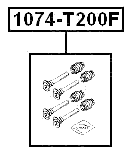 1074-T200F - FRONT CALIPER SLIDE PIN KIT (SET FOR TWO SIDES)