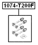 1074-T200F - FRONT CALIPER SLIDE PIN KIT (SET FOR TWO SIDES)