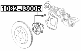 1082-J300R - REAR WHEEL HUB
