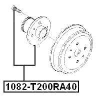 1082-T200RA40 - REAR WHEEL HUB
