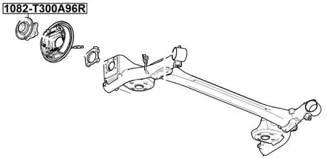 1082-T300A96R - REAR WHEEL HUB