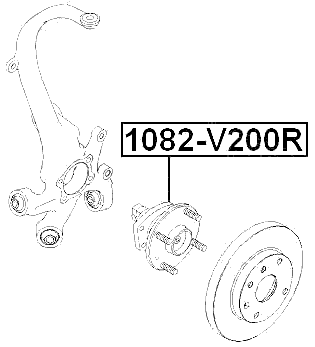 1082-V200R - REAR WHEEL HUB