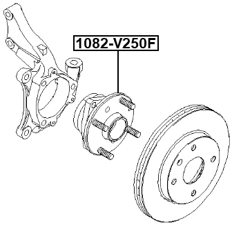 1082-V250F - FRONT WHEEL HUB