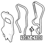 1087-C100 - TIMING BELT TENSIONER PULLEY