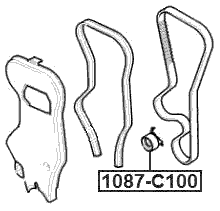 1087-C100 - TIMING BELT TENSIONER PULLEY