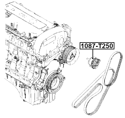 1087-T250 - TENSION PULLEY