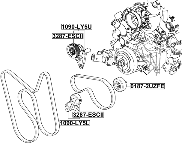 1090-LY5L - BELT TENSIONER