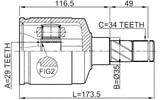 1111-ESP - INNER CV JOINT 29X35X34