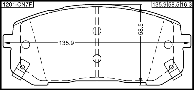 1201-CN7F - PAD KIT, DISC BRAKE, FRONT - KIT