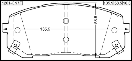 1201-CN7F - PAD KIT, DISC BRAKE, FRONT - KIT