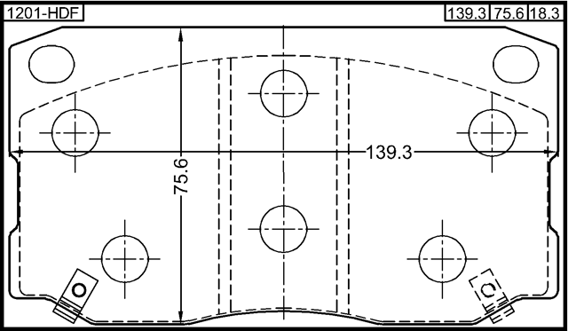 1201-HDF - PAD KIT, DISC BRAKE, FRONT