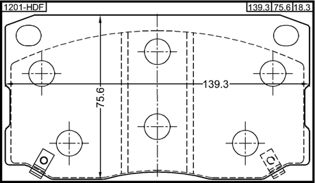 1201-HDF - PAD KIT, DISC BRAKE, FRONT