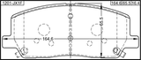 1201-JX1F - PAD KIT, DISC BRAKE, FRONT - KIT (INCLUDING FITTING KIT)