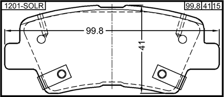 1201-SOLR - PAD KIT, DISC BRAKE, REAR