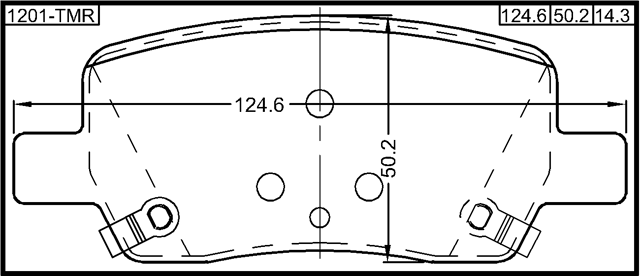 1201-TMR - PAD KIT, DISC BRAKE, REAR - KIT