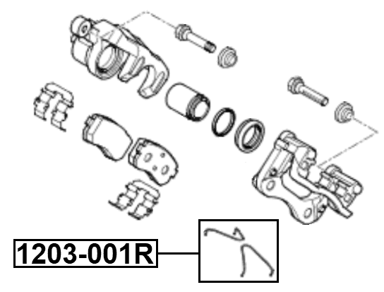 1203-001R - ANTI-RATTLE SPRING, DISC BRAKE PADS