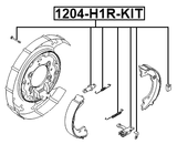 1204-H1R-KIT - BRAKE SHOE FITTING KIT (SET FOR TWO SIDES)