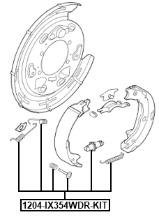 1204-IX354WDR-KIT - BRAKE SHOE FITTING KIT