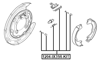 1204-IX35R-KIT - BRAKE SHOE FITTING KIT