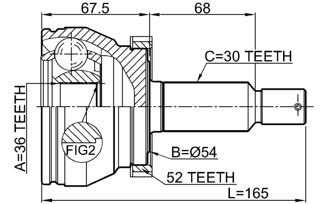 1210-CMATA52 - OUTER CV JOINT 36X54X30