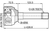 1210-H1 - OUTER CV JOINT 34X56X28