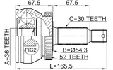 1210-SFCLA52 - OUTER CV JOINT 36X54.3X30