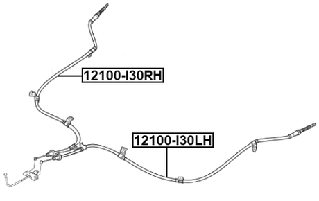 12100-I30LH - PARKING BRAKE CABLE, LEFT