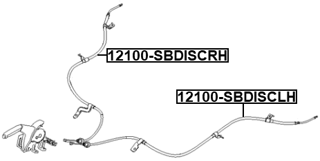 12100-SBDISCLH - PARKING BRAKE CABLE, LEFT