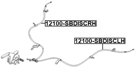 12100-SBDISCRH - PARKING BRAKE CABLE, RIGHT