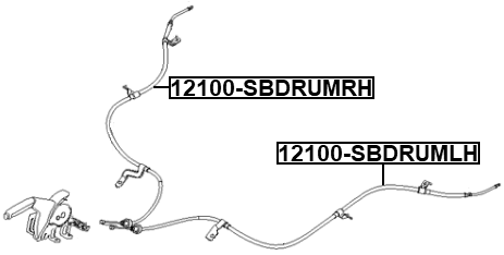 12100-SBDRUMRH - PARKING BRAKE CABLE, RIGHT