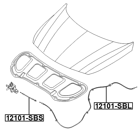 12101-SBL - CABLE ASSEMBLY HOOD LOCK CONTROL