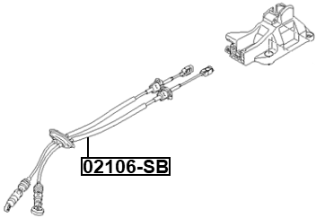 12106-SB - TRANSMISSION GEAR CHANGE CABLE
