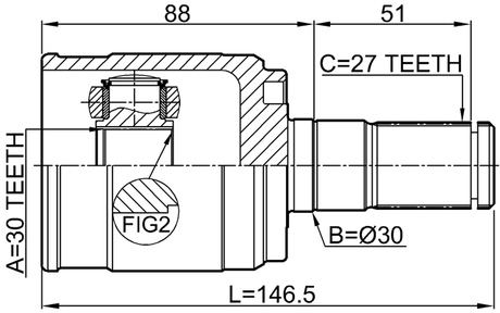 1211-ELN19 - INNER CV JOINT 30X30X27