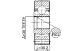 1211-IX35SHA - PROPSHAFT CV JOINT 30X74