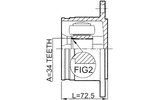1211-TERRH - INNER CV JOINT RIGHT 34X120