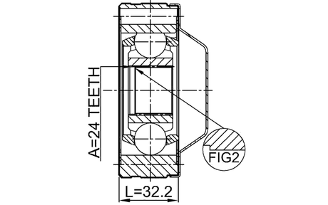 1211-TERSHA - PROPSHAFT CV JOINT 24X80