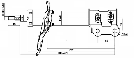 12110-001FR - SHOCK ABSORBER FRONT RIGHT
