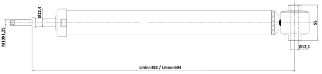 12110-004R - REAR SHOCK ABSORBER GAS.TWIN TUBE