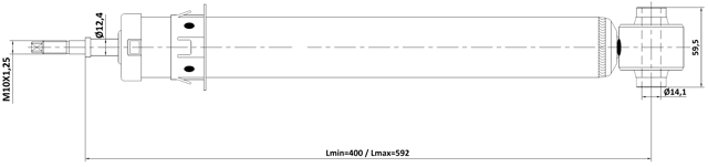 12110-006R - REAR SHOCK ABSORBER GAS.TWIN TUBE