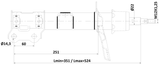 12110-010FR - SHOCK ABSORBER FRONT RIGHT GAS.TWIN TUBE