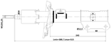 12110-011FL - SHOCK ABSORBER FRONT LEFT GAS.TWIN TUBE