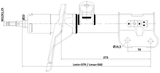12110-015FL - SHOCK ABSORBER FRONT LEFT GAS.TWIN TUBE