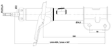 12110-017FL - SHOCK ABSORBER FRONT LEFT GAS.TWIN TUBE