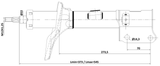 12110-021FL - SHOCK ABSORBER FRONT LEFT GAS.TWIN TUBE
