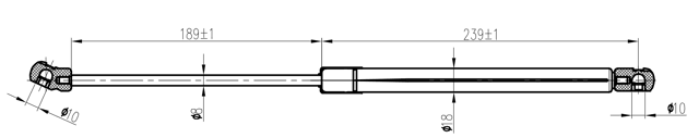 12117-004 - BONNET GAS STRUT L447/300N