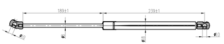 12117-004 - BONNET GAS STRUT L447/300N