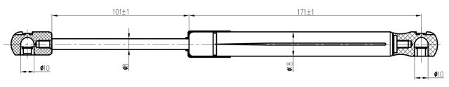 12117-005 - BONNET GAS STRUT L294/400N